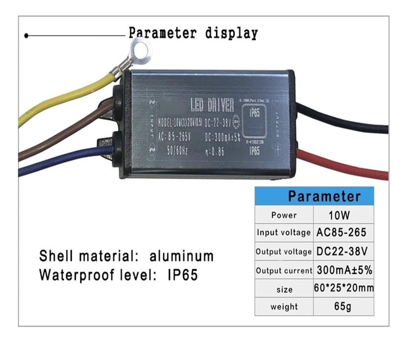 70W IP65 Waterproof LED Driver Power Supply 85 265V AC to DC 22 38V Transformer for Outdoor Lights - Image 2